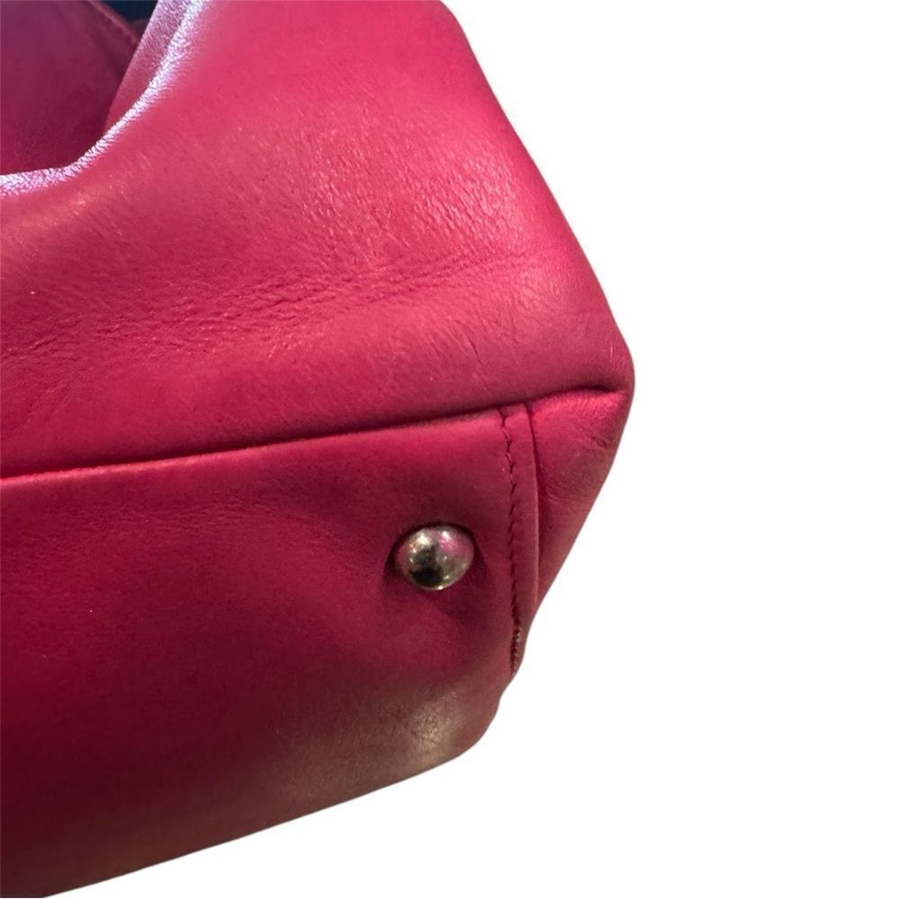 LOEWE Melon Pink Nappa Lambskin Leather Soft Hobo Bag Calle Tote Handbag Small - Picture 8 of 12